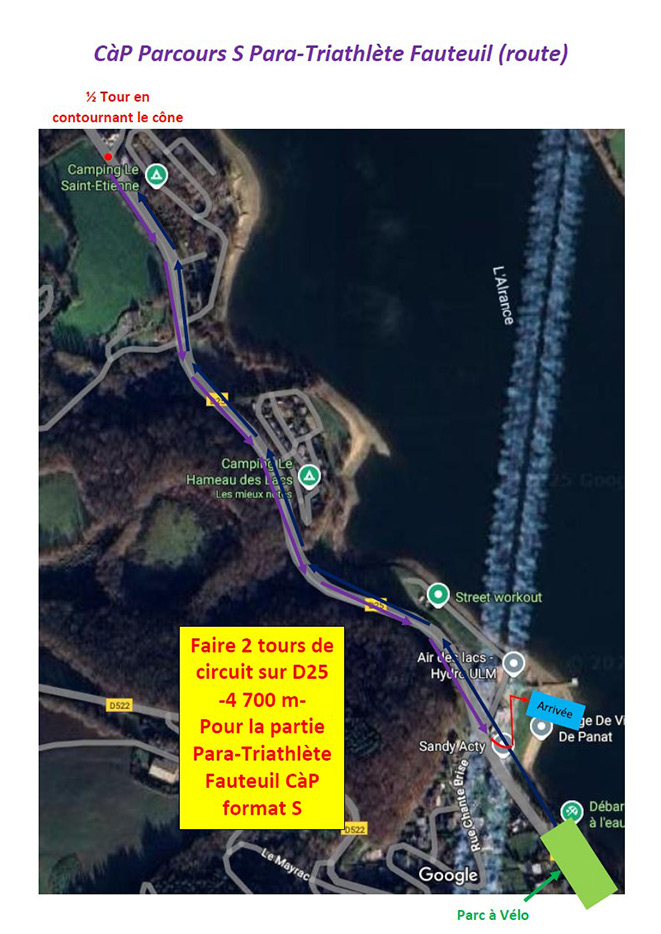 Parcours course à pied / fauteuil S Para-triathlètes